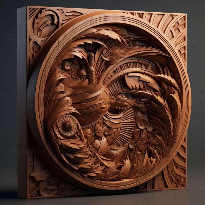 Patterns and decorations (stl edge 3, PATTERN_2063) 3D models for cnc